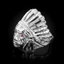 Sterling Silver  Indian Chief DC Ring