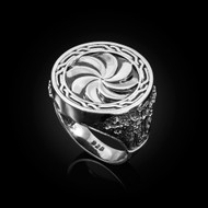 Sterling Silver Armenian Eternity Statement Ring