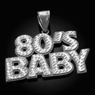 Sterling Silver 80's Baby DC Pendant