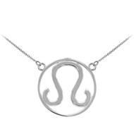 Silver Leo Zodiac Necklace