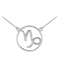 925 Sterling Silver Capricorn Zodiac Sign Necklace