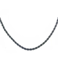 Sterling Silver Antique Vintage Oxidized 3mm Rope Chain