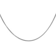 Sterling Silver Italian Round Box Link Chain 1.8 mm