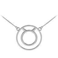 925 Sterling Silver Taurus Zodiac Sign Necklace