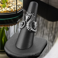 Sterling Silver Seahorse Wrap Statement Ring