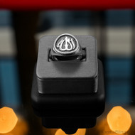 Men's Sterling Silver Round Allah Signet Ring with Oxidized Arabic Calligraphy