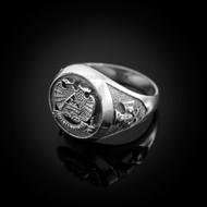 Sterling Silver 32 Degree Scottish Rite Masonic Ring
