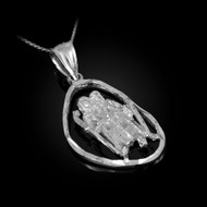 Sterling Silver Gemini Zodiac Sign DC Pendant Necklace