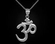 Sterling Silver Om (Aum) Pendant Necklace