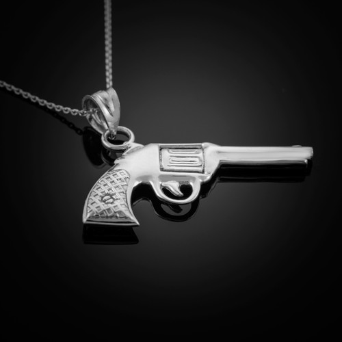 【mahagrid】24FW★ REVOLVER NECKLACE Sterling Silver Revolver Gun Pistol Pendant Necklace