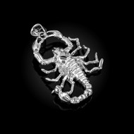 Sterling Silver Mens Scorpion DC Pendant