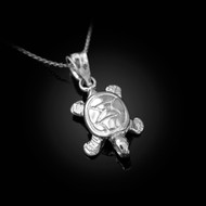 Sterling Silver Hawaiian Honu Sea Turtle Charm Necklace