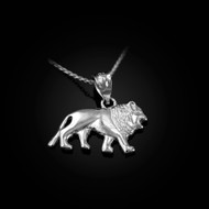 Sterling Silver Tiny Lion Charm Necklace