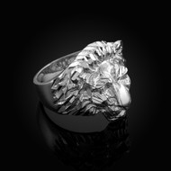 Silver Lion Ring for men
