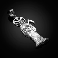 Sterling Silver Santa Muerte Midsize Pendant