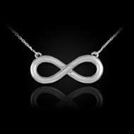 Polished Sterling Silver Infinity Pendant Necklace