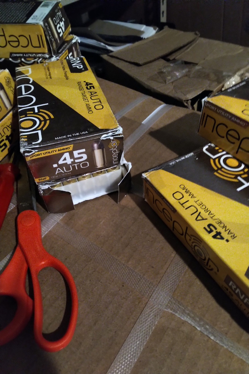 Interceptor Sport & Carry 45 40 Rounds Frangible Damaged Boxes Missing ...