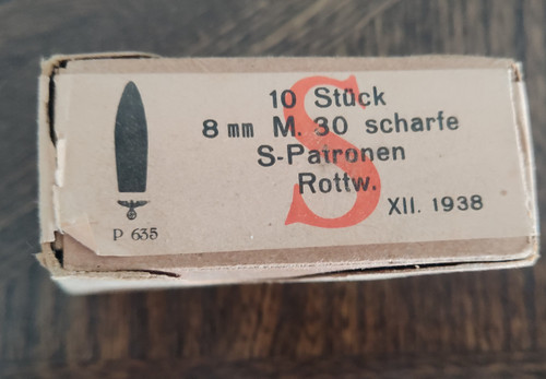  8x56r Mannlicher Ammunition WW2 German Marked 