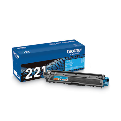 BROTHER INTL. CORP. TN221C Toner, 1,400 Page-Yield, Cyan