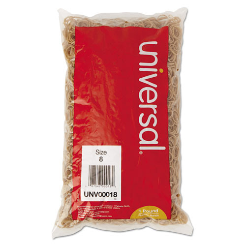 Rubber Bands, Size 8, 7/8 x 1/16, 5000 Bands/1lb Pack