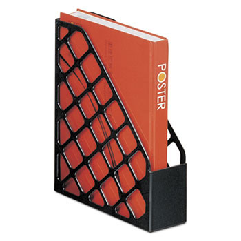 Plastic Magazine File, 11 3/4 x 3 x 9 1/2, Black