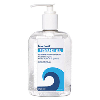 Hand Sanitizer Gel, Lemon Scent, 8 oz Pump Bottle