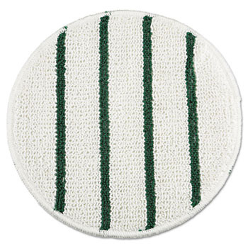 Low Profile Scrub-Strip Carpet Bonnet, 21" dia, White/Green
