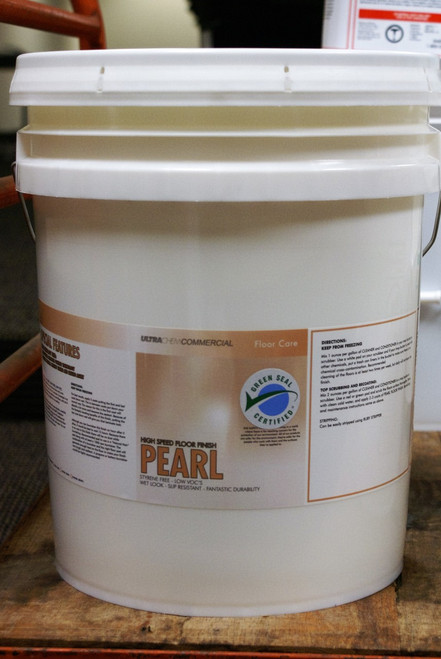5GL. PEARL GREEN CERTIFIED FLOOR FINISH WAX, NON-STRIP HIGH SHINE, ZINC FREE & STYRENE FREE