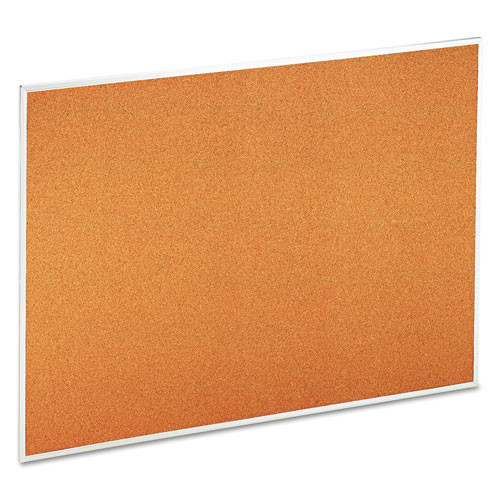 EA. Bulletin Board, Natural Cork, 48 x 36, Satin-Finished Aluminum Frame