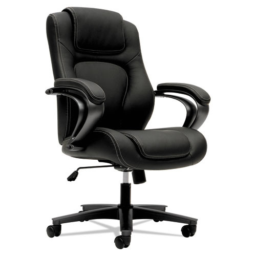 VL402 Series Executive High-Back Chair, Black Vinyl