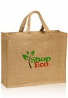 EA. Large Jute Fibre Tote Bags 16.5W x 14H x 6D in.