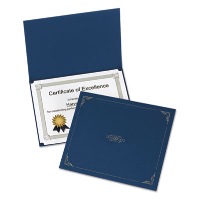 PK. Certificate Holder, 11 1/4 x 8 3/4, Dark Blue, 5/Pack