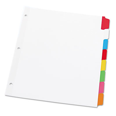 ST. Deluxe Write-On/Erasable Tab Index, 8-Tab, 11 x 8.5, White, 1 Set