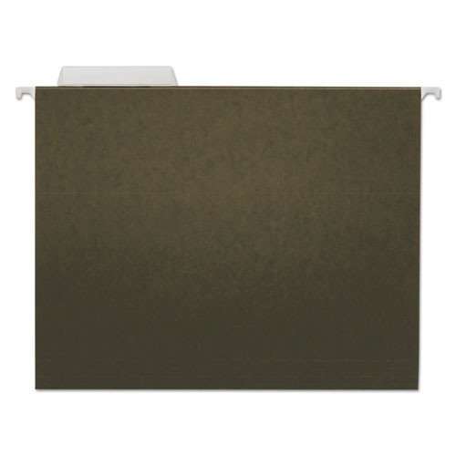 BX. Hanging File Folders, Letter Size, 1/3-Cut Tab, Standard Green, 25/Box