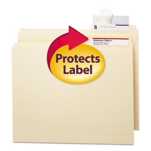 BX. Seal and View File Folder Label Protector, Clear Laminate, 3-1/2x1-11/16, 100/Pack