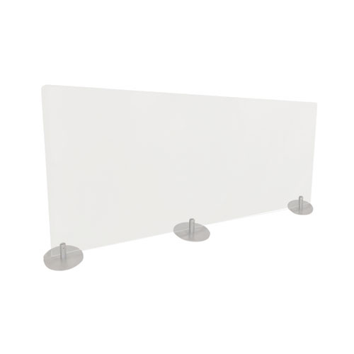 EA. Desktop Free Standing Acrylic Protection Screen, 23.75 x 5 x 59, Frost