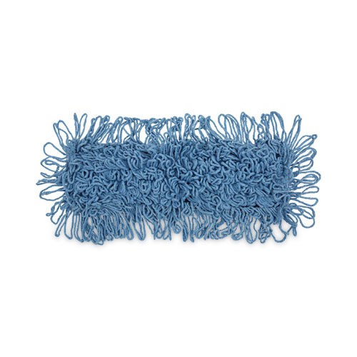 EA. Mop Head, Dust, Looped-End, Cotton/Synthetic Fibers, 18 x 5, Blue
