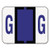SMEAD MANUFACTURING CO. A-Z Color-Coded End Tab Filing Labels, G, 1 x 1.25, White, 500/Roll