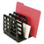 Vertical Add-On Sorter, Plastic, 3 Compartments, Black