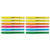 Pocket Clip Highlighter, Chisel Tip, Assorted Colors, 12/Set