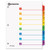 OneStep 100% Recycled Index System, Multicolor 8-Tab, 11 x 8-1/2, 1 Set