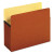 BX. 5 1/4 Inch Expansion File Pockets, Straight Tab, Letter, Redrope/Manila, 10/Box