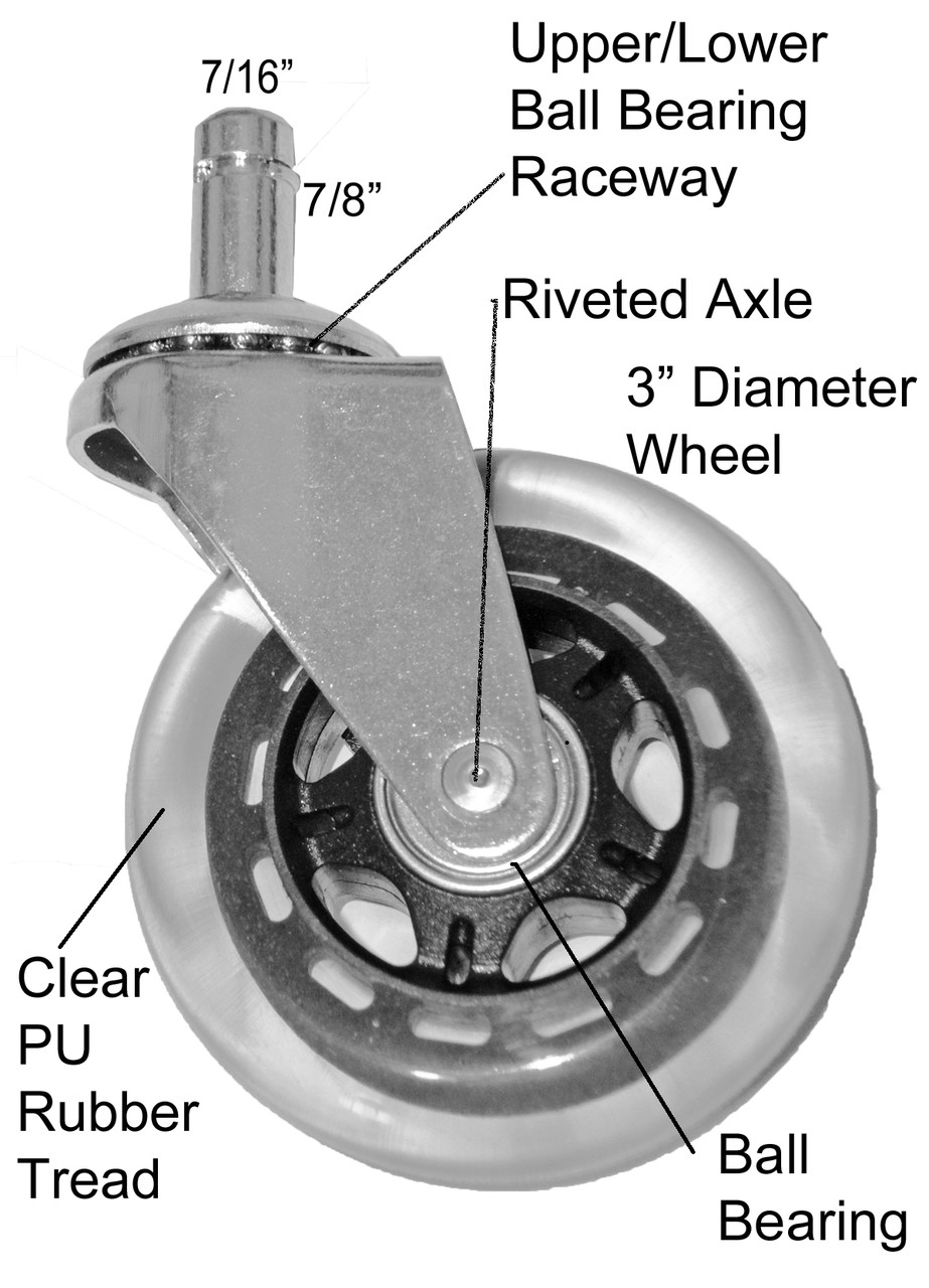 Rollerblade Office Chair Replacement Caster Wheels For Hard Floors