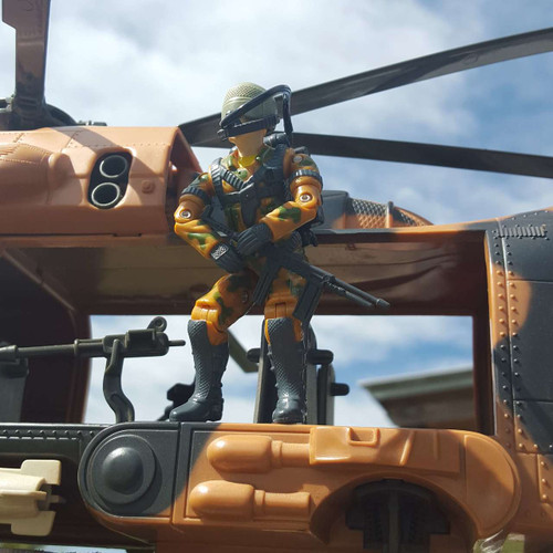 1990 GI Joe Freefall jumping out of the 1986 GI Joe Tomahawk