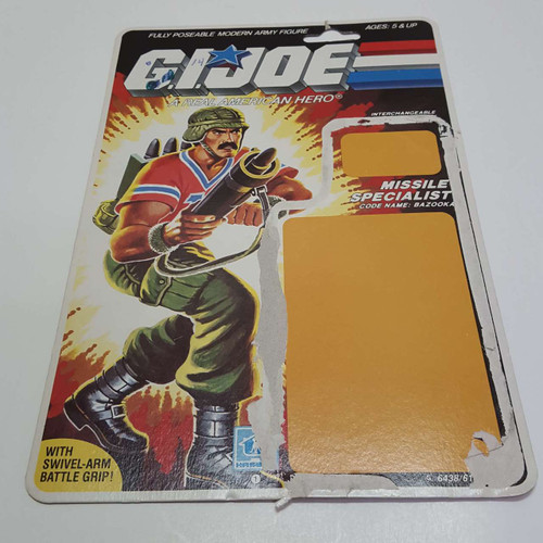 1985 GI Joe Bazooka Uncut Filecard Front