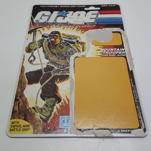 1985 GI joe Alpine Full Uncut Filecard front