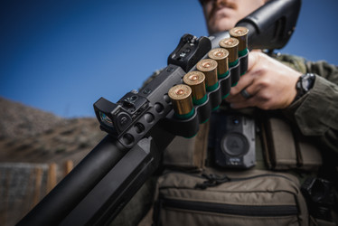 Mesa Tactical announces the new SureShell® Carrier with an integrated Trijicon® RMR® sight mount for Beretta 1301 tactical shotguns.