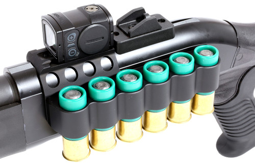 94350- SureShell Alum Carrier and Reflex Mount for Ber 1301 Tac and A300 (6-Shell, 12-GA, Acro)