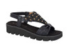 Cipriata Women's Dressy Platform Elasticated Sandal Black