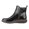 Twin Gusset Ankle Wedge Boots Black Patent Twin Gusset Ankle Wedge Boots Black Patent